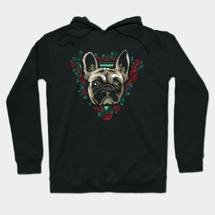 Frech bulldog in rose Hoodie